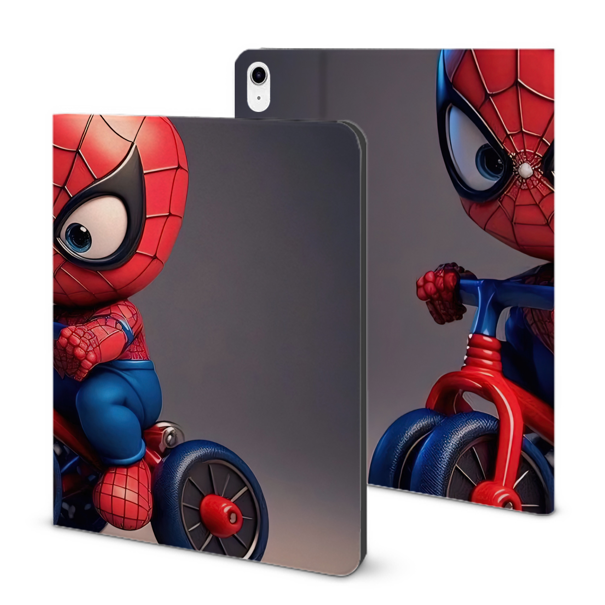（画像用） Spider Man スパイダーマン IPad ケース ブック型 PUレザー TPU 耐衝撃 軽量 薄型 ペン収納なし 全面保護 IPad 各モデル対応